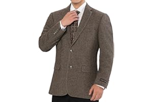 GLUVISTAVES Mens Blazer Classic Fit Sport Coats 2 Buttons Stretch Business Casual Suit Jacket