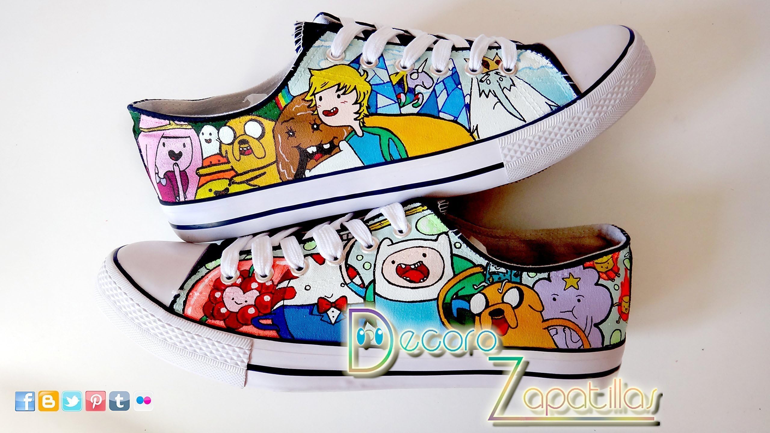 Adventure Time custom canvas shoes handpainted, low tops shoes,Christmas gift