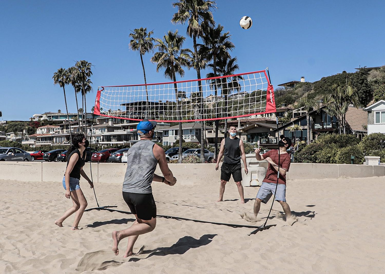 PowerNet Freestanding Volleyball Warm Up Net | Portable Design for Indoor Or Outdoor Use | Foldable One Piece Quick Setup Frame | Great for Hitting Serving Drills Small Scrimmage Or 1 On 1 Game : Sports & Outdoors