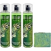 Bath & Body Works Candy Apple Cauldron 3 Pack Fragrance Mist Bundle with a Fresh Forest Bar Soap - Full Size