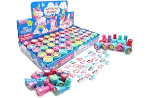 TINYMILLS 50 Pcs Unicorn Assorted Stampers for Kids Stocking Stuffer Party Favor Goodie Bag Prizes Classroom Rewards Pinata Filler Arts and Crafts for Kids Girls Birthday Party Favors