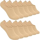 SERISIMPLE Low Cut Thin Womens Viscose Bamboo Socks No Show Invisible Non Slip with Grips Lightweight Liner Flats 6 Pairs