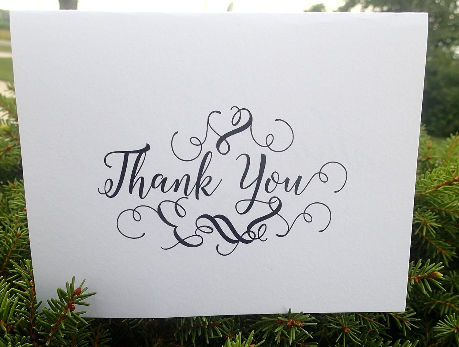 Custom Thank You Note Set of 25 with matching Envelope