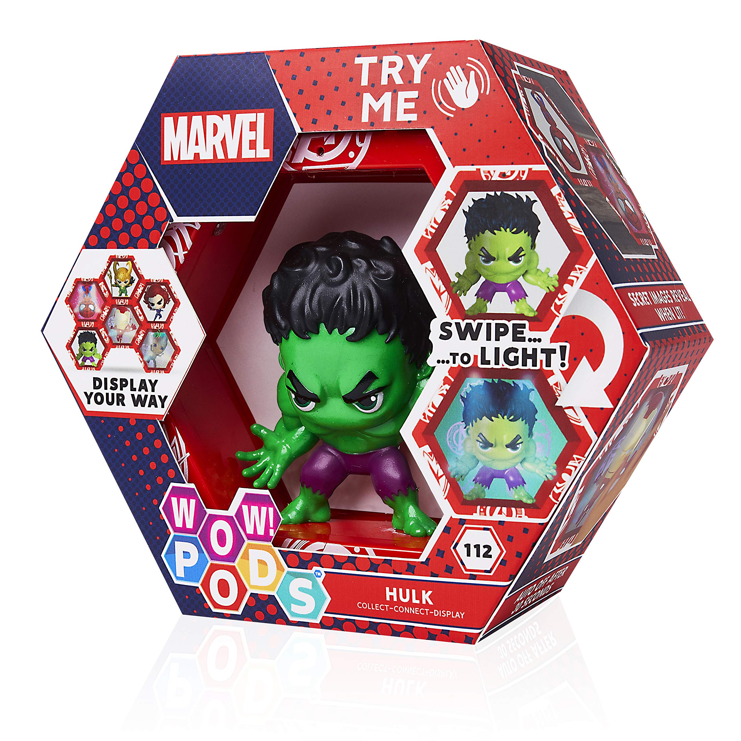 WOW! PODS Avengers Collection - Incredible Hulk | Superhero Light-Up Bobble-Head Figure | Official Marvel Toys, Collectables & Gifts โ image 1