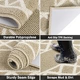 SHACOS Runner Rug 60 x 180 cm Non Slip Hallway Beige 100% Polypropylene view 3