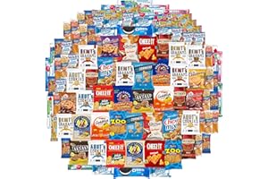 CUSTOM VARIETEA Cookies Chips & Candy Snacks Assortment Bulk Sampler by Variety Fun (Care Package 100 Count)