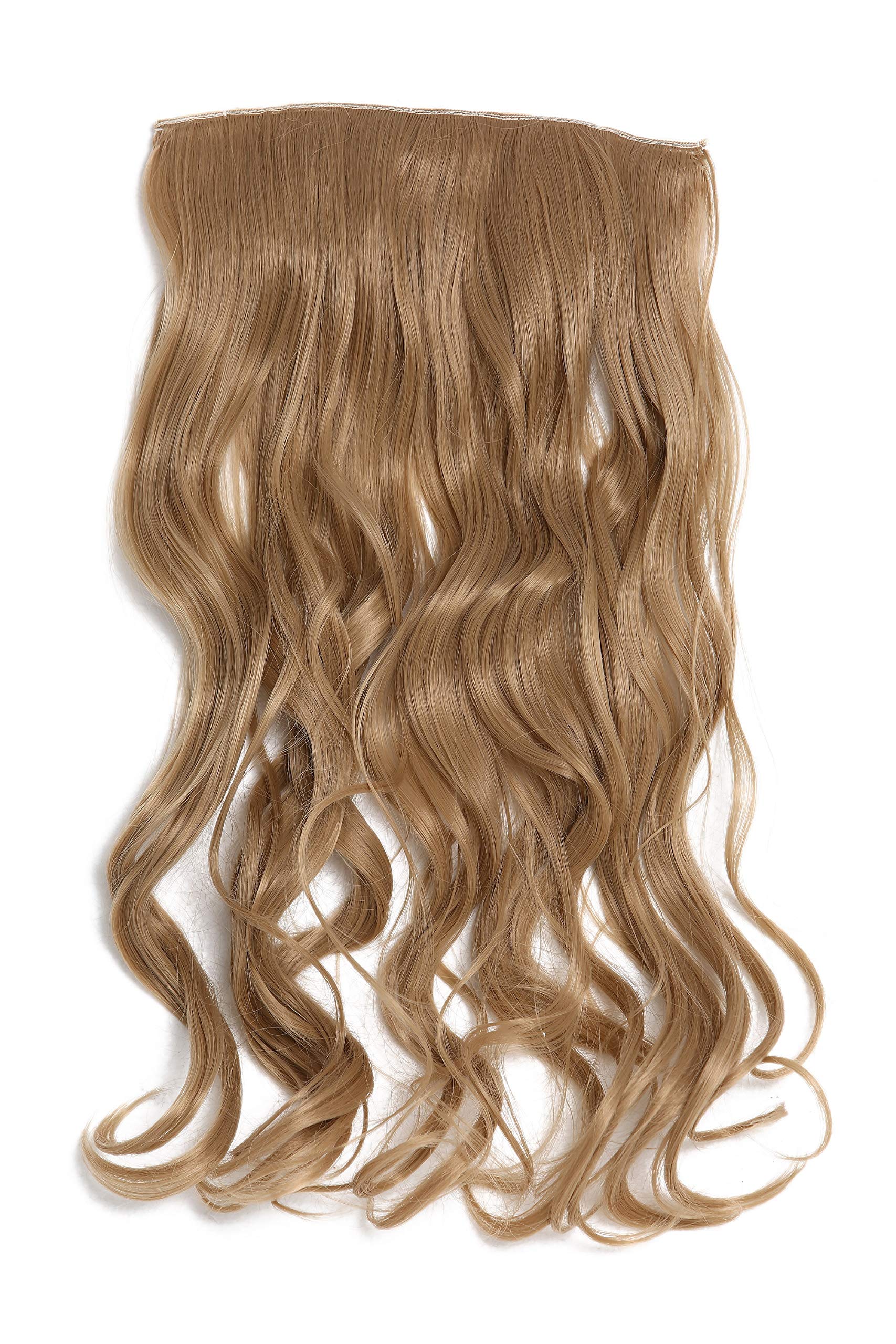 WIG ME UP - YZF-3180-18 Hairpiece Halfwig (half wig) 5 Microclip Clip-In Extension wide full back of head long curled curls ashen medium blond
