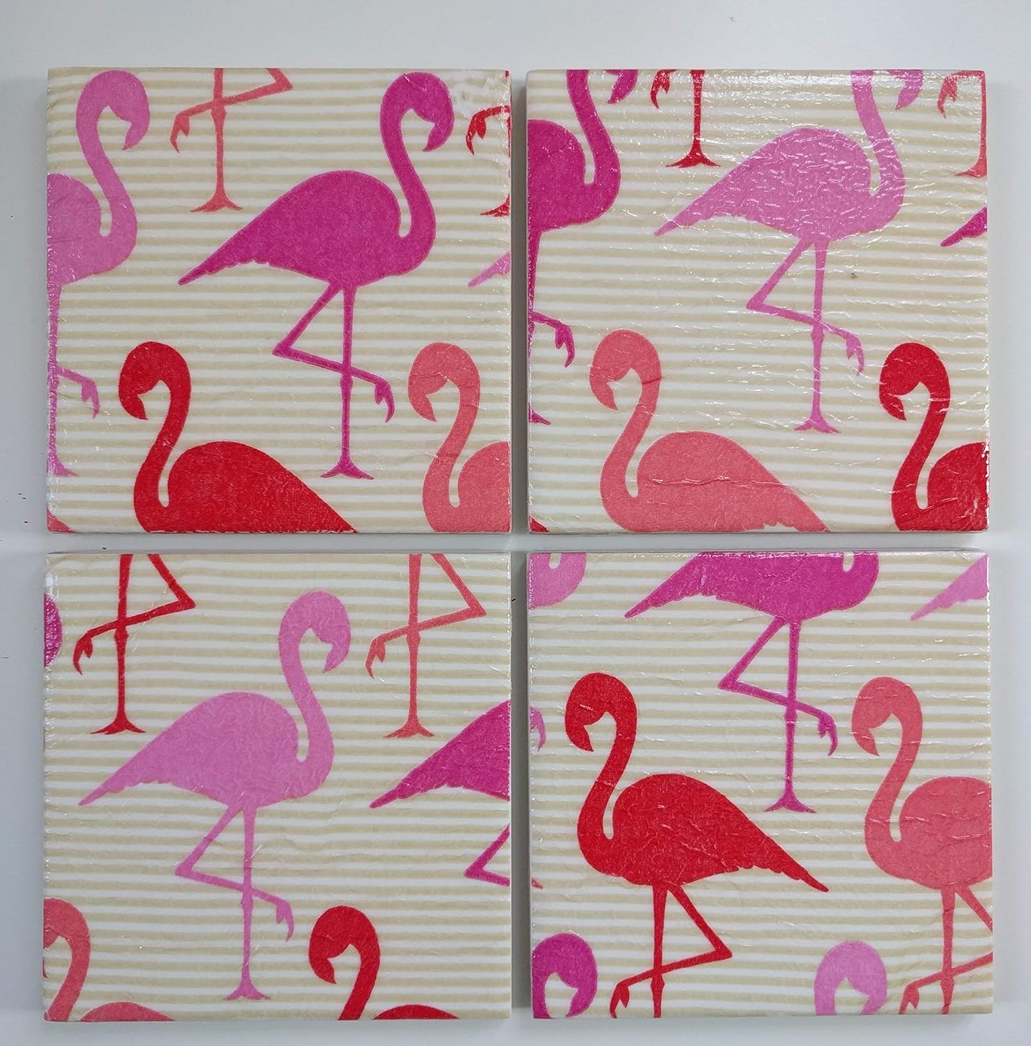 Pink Flamingo Ceramic Coasters Amazon.co.uk Handmade