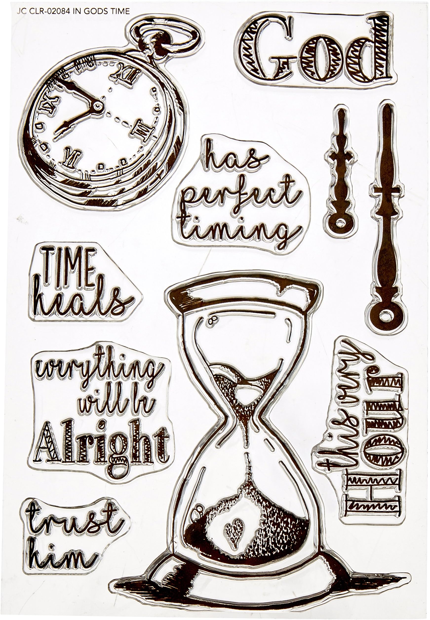 Joy Clair Clear God's Time | Bible Journaling Stamp