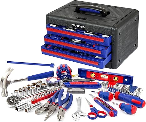 Amazon Workpro ホームツールセット 工具セット 作業工具セット 125点組 日曜大工 家具組み立て 住まいのメンテナンス用 工具セット 引き出し式ケース付き 工具セット 道具セット