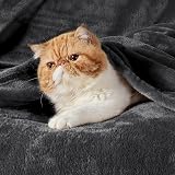 Bedsure Fleece Throw Blanket Sofa Blanket 130x150 Dark Grey view 2