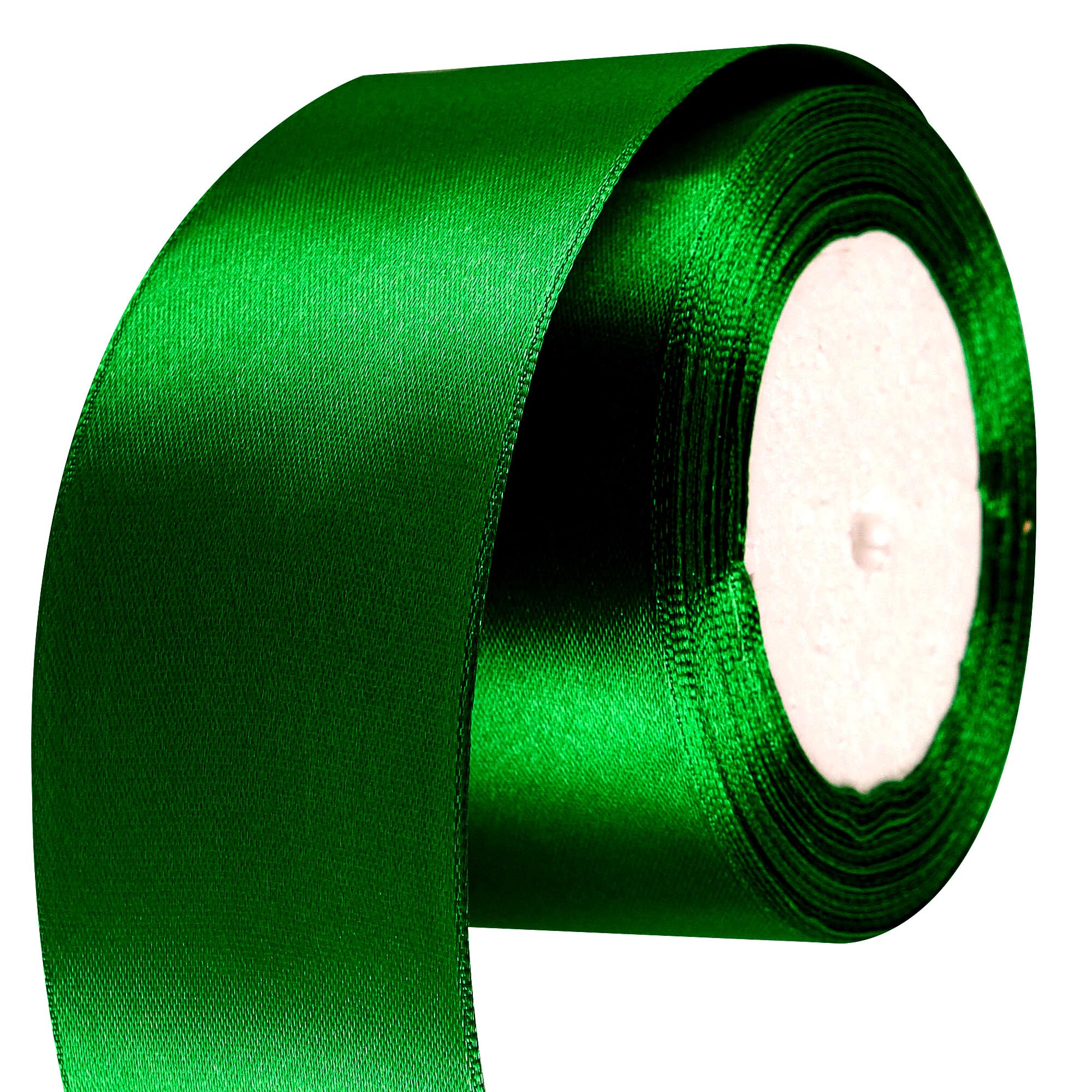 40mm Wide Dark Green Ribbon Thick Green Christmas Ribbon for Gift Wrapping 22m, 1.5 inch Thick Green Satin Ribbon for Christmas Wrapping Cake Xmas Tree Hair Bow Bouquet Crafts Decorations — image 1