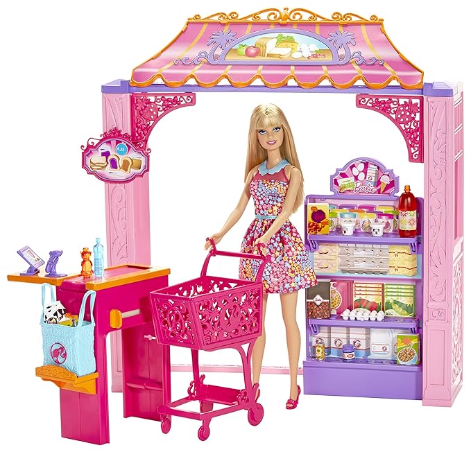 barbie doll shopping mall set up