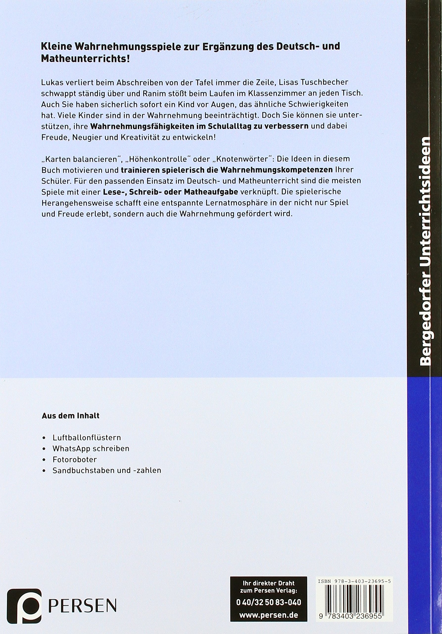 Kleine Wahrnehmungsspiele Im Inklusiven Unterricht Lesen