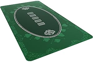 Bullets Playing Cards - Poker Layout - Table Top Mat 63" x 31.5" - Deluxe Playing mat for Casino Night