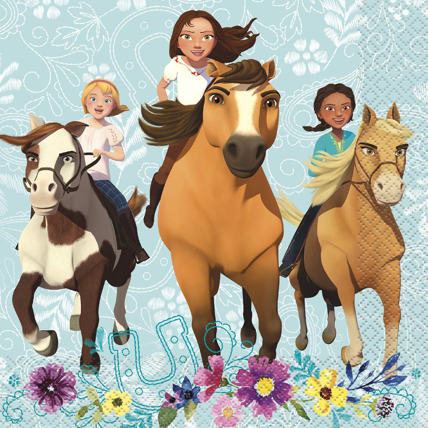 Spirit Riding Free Horse Birthday Party Supplies Pack Including Cake Lunch Plates Cutlery Cups Napkins 8 Guests Amazon Co Uk Toys Games