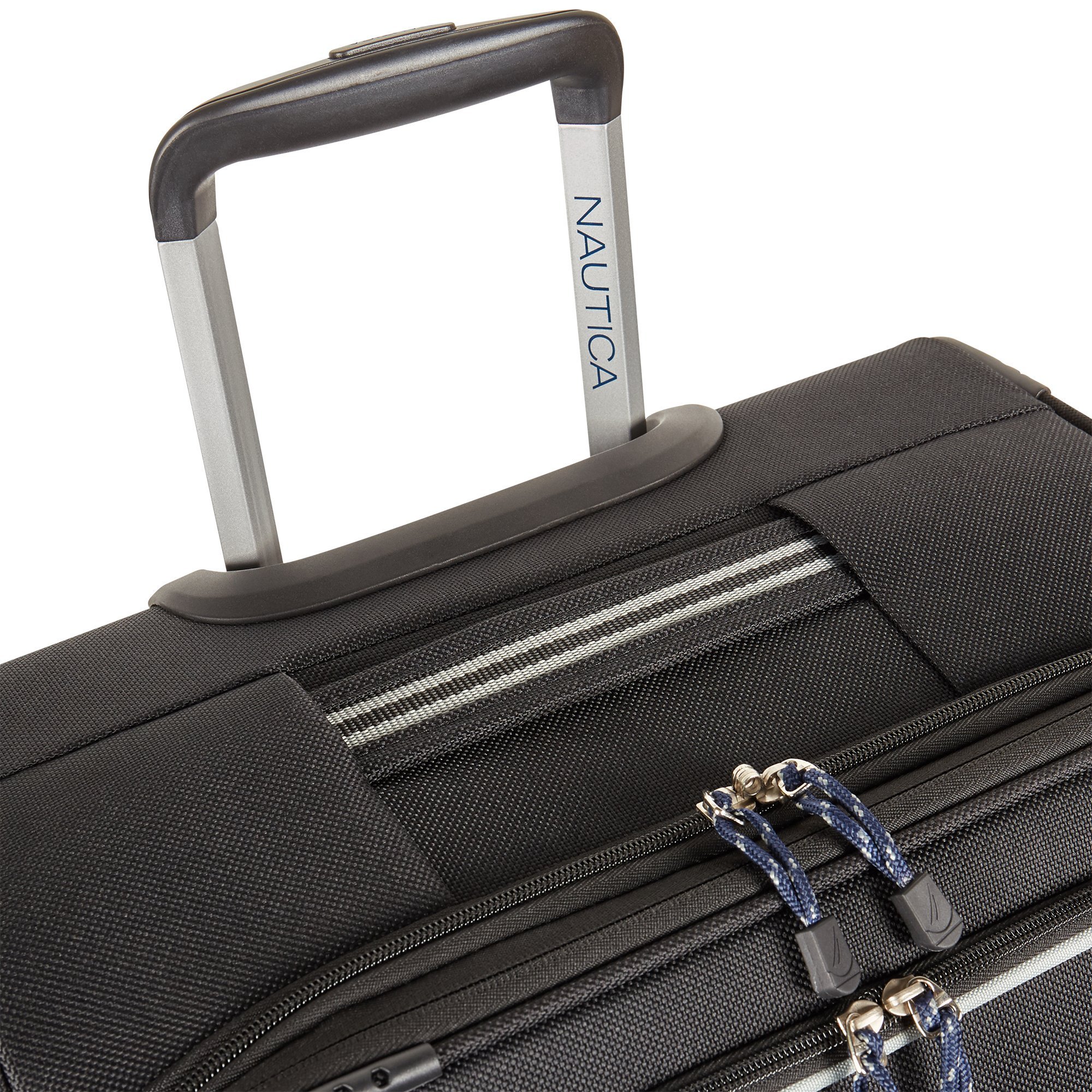 Nautica 3 Piece Expandable Spinner Set 2, Black/Blue Nautical Fashions