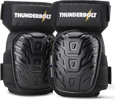 Thunderbolt Knee Pads Elite Series III Double Gel Thick Foam Slit Non-Slip