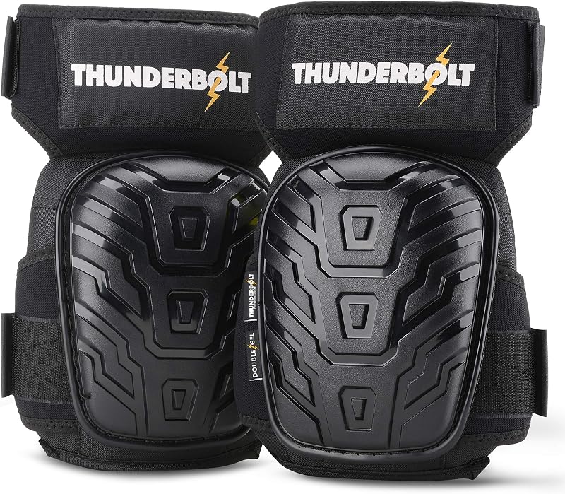 Thunderbolt Knee Pads Elite Series III Double Gel Thick Foam Slit Non-Slip