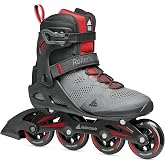 Rollerblade Macroblade 84 Men's Adult Fitness Inline Skate, Dark Gray &amp; Red, Performance Inline Skates