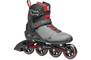 Rollerblade Macroblade 84 Men's Adult Fitness Inline Skate, Dark Gray & Red, Performance Inline Skates