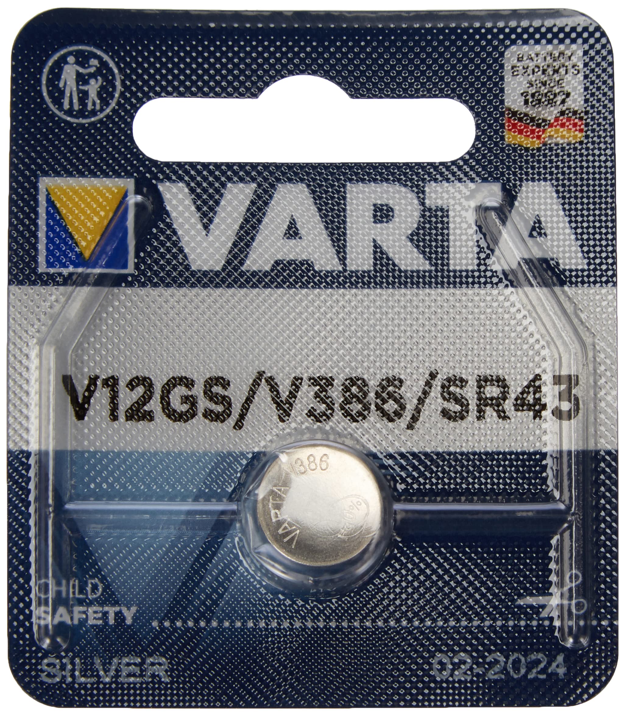 Varta V12GS/389 SR43 Silver Battery - Pack of 1