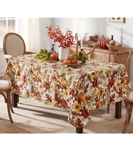 Newbridge Farm Fresh Rooster Vinyl Tablecloth - 52x70 Inch, Flannel Backed, Indoor/Outdoor - View #5