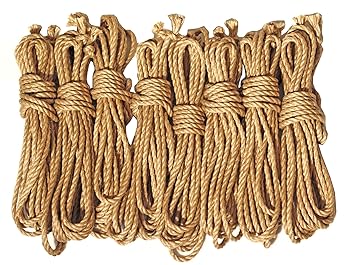LEX ROPES standard Set Shibari Bondage Juteseil Rope Set 8 teilig je 8 m x 6mm