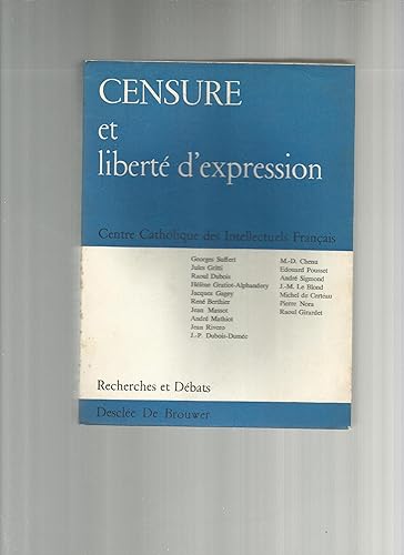 Download Censure et liberté d'expression PDF