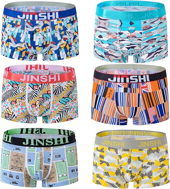 Amazon Xidunjp シードン 6枚 ボクサーパンツ メンズ 男性用 トランクス 前閉じ セット 立体 下着 吸湿速乾 男性肌着 派手 セクシー ボクサー 通販