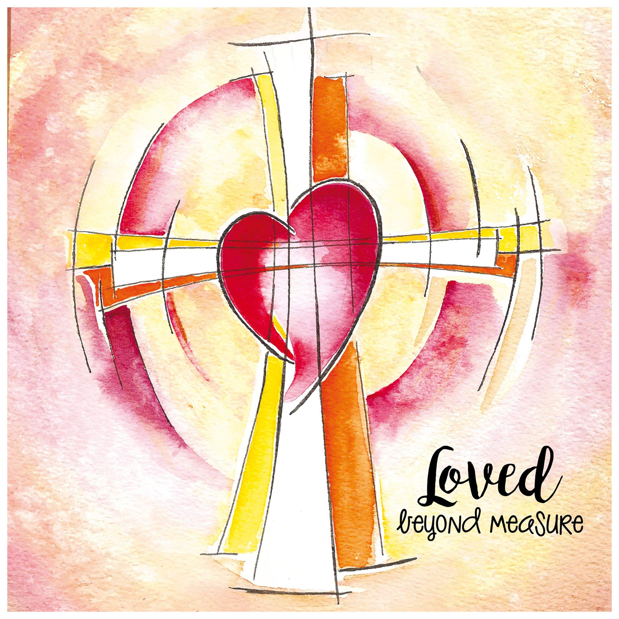 Religious Easter Cards - Loved Beyond Measure, pack of 5, with white envelopes and Bible verse inside these Christian Easter cards, by Just Cards Direct