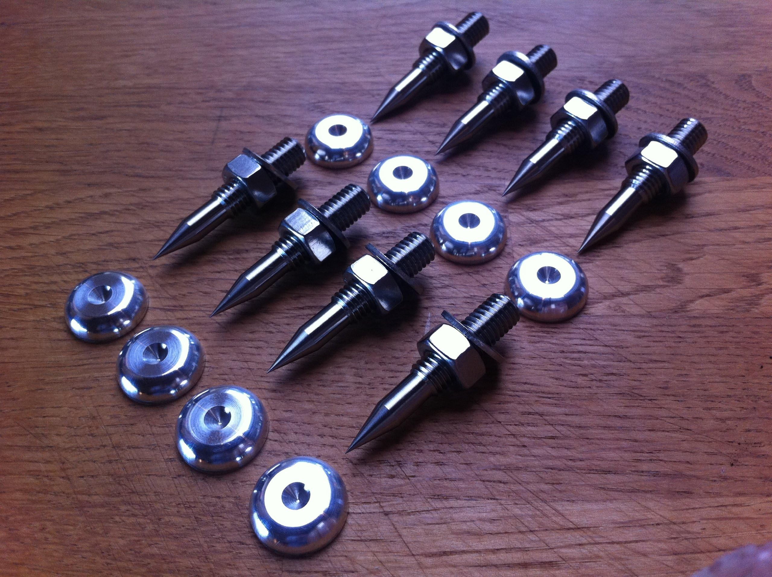 Solid Spikes set of eight Hifi M8 Speaker Spikes and Floor protectors
