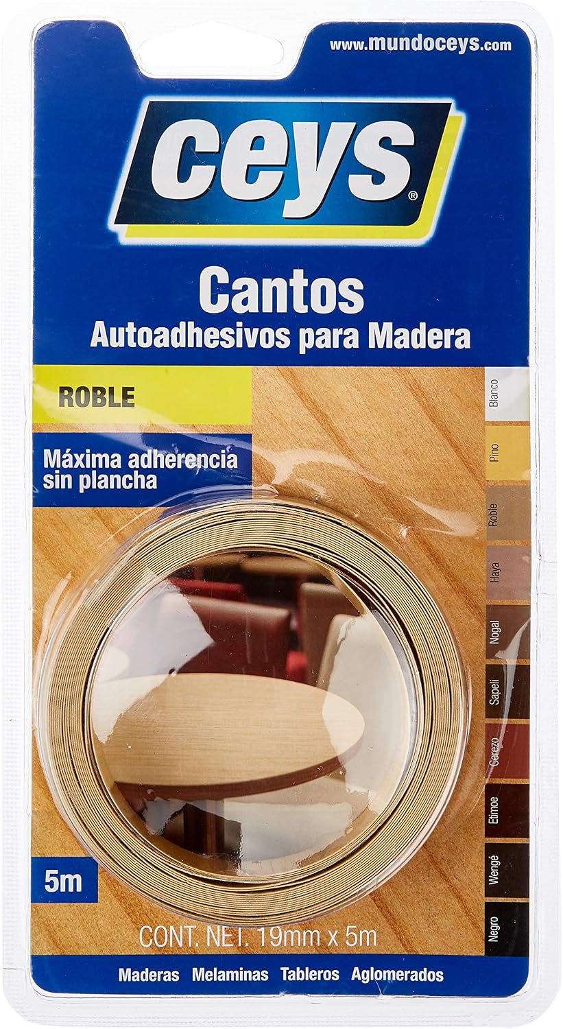 Ceys 850202 Oak Coloured Edging Tape, 5 m, Blue