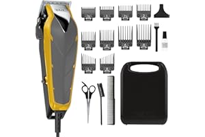 Wahl USA Fade Cut Corded Clipper Haircutting Kit for Blending & Fade Cuts with Extreme-Fade Precision Blades, Heavy Duty Motor, Secure-Snap Attachment Guards, & Fade Lever for Haircuts - Model 79445
