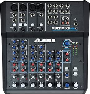 Alesis MultiMix 8 USB FX - Mezclador de estudio compacto de 8 ...