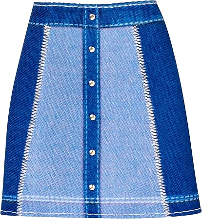 two toned denim skirt