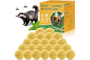 CROBIRWARE Skunk Repellent - 24 Pack Natural Raccoon Repellent Balls for Yards, Gardens, Keep Raccoon Away with Humane & Odorless, Skunk Deterrent Long-Lasting Granules Safe for Pets & Kids