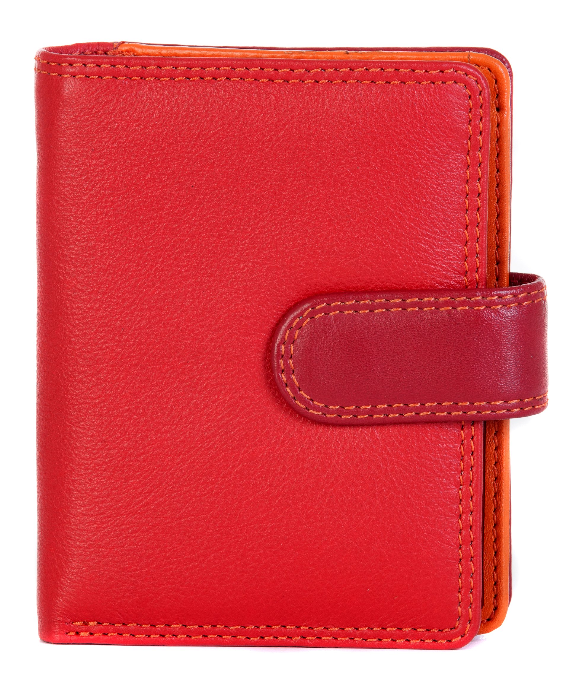 VISCONTI Leather Rainbow Collection Bali Purse RFID Blocking RB40 Red Multi — image 1