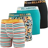 Billabong Mens Underwear 4 Pack Nylon Performance Boxer Briefs for Men