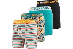 Billabong Mens Underwear 4 Pack Microfiber Performance Boxer Briefs for Men