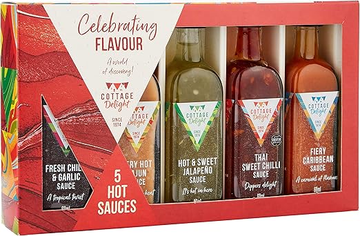 Cottage Delight Pack Of 5 Hot Sauces Amazon Co Uk Grocery