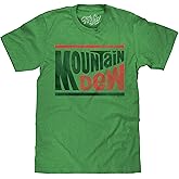 Tee Luv Men's Faded Mountain Dew Soda Shirt - Vintage Mt Dew Logo T-Shirt
