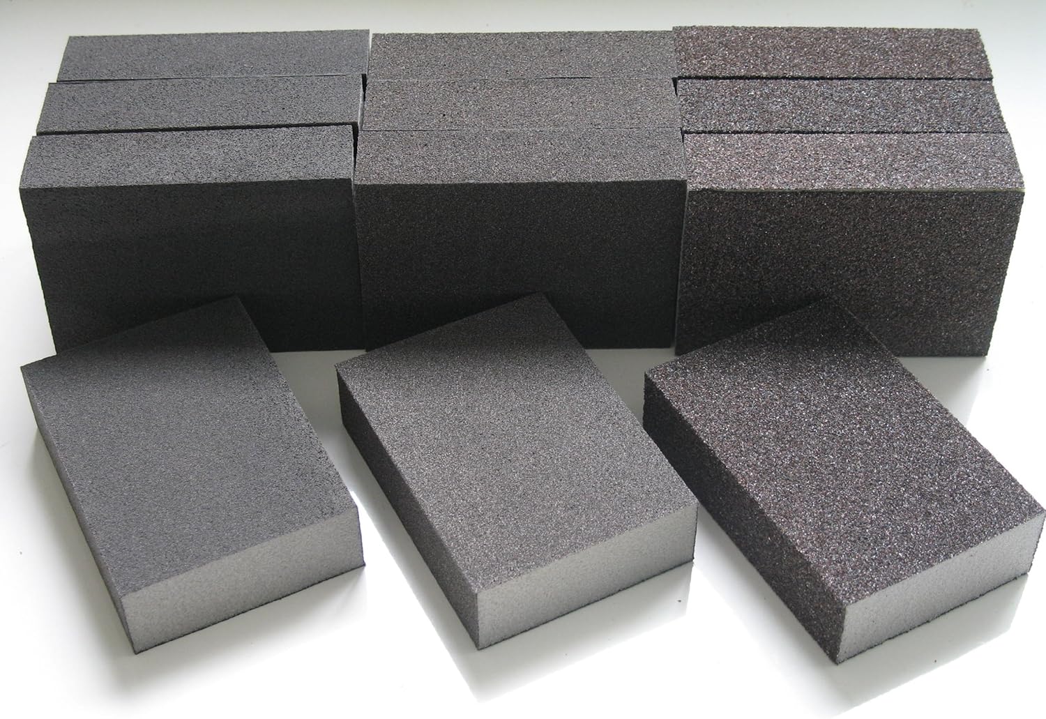 12 X Mixed Grits Wet and Dry Sanding Block/Pads FINE Medium COARSE