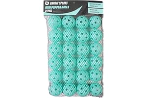 Bandit Sports Mini Popper Plastic Baseballs, Made of Impact-Resistant and Rebounding Material, Perfect Practice Baseballs & Hitting Ball Training