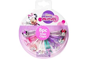 LUV HER Disney Minnie Kids Hair Clips for Girls Snap Clips 8 Pack Multi Color Ages 3+