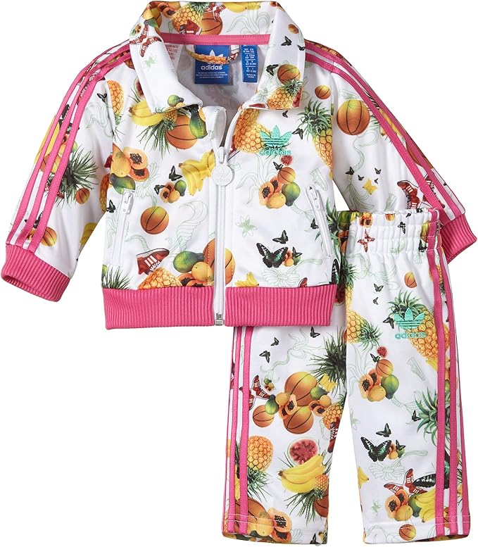 girls flower adidas tracksuit
