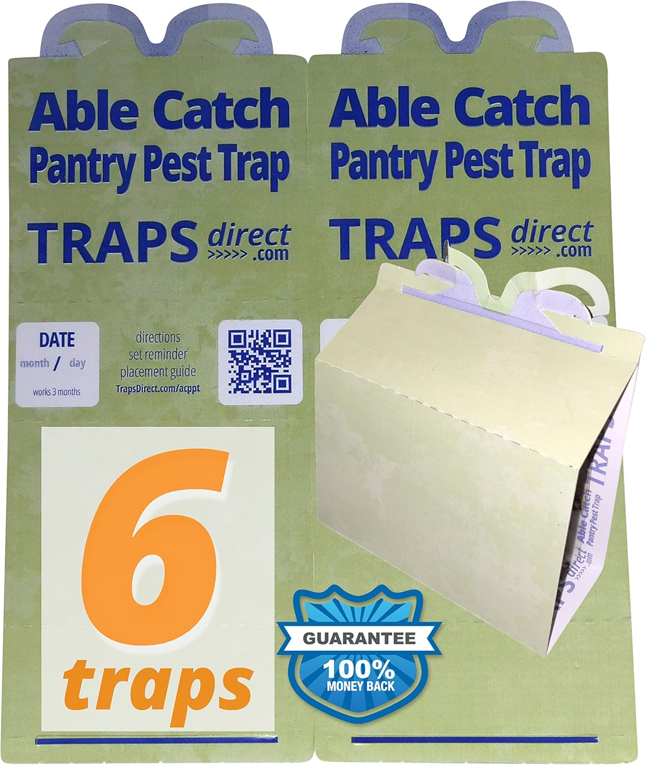 Amazon Com Able Catch 6 Pantry Moth Traps Usa Made Safe
