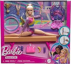 Barbie Gymnastics Doll & Accessories, Playset with