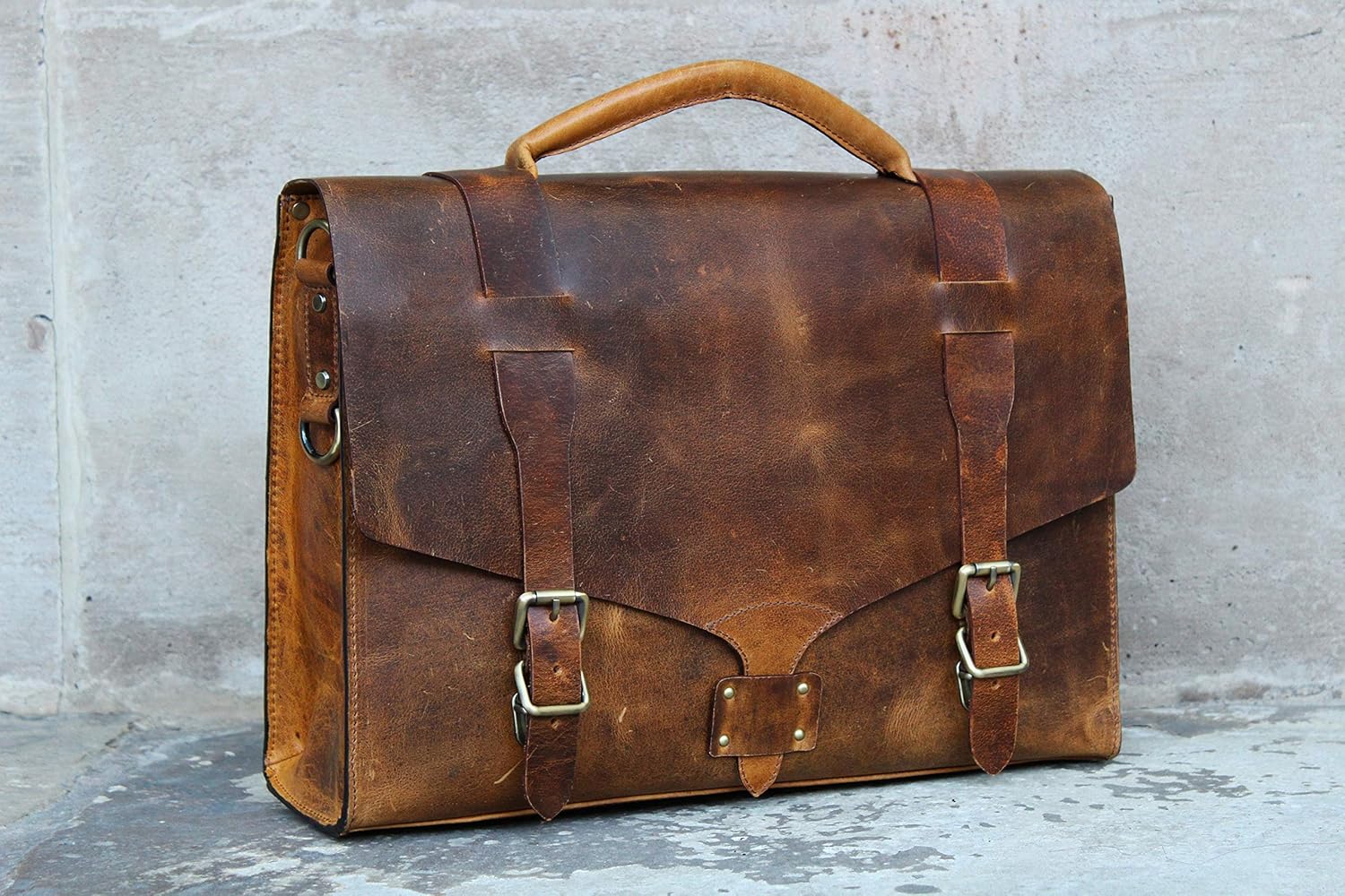 mens leather laptop bag personalised