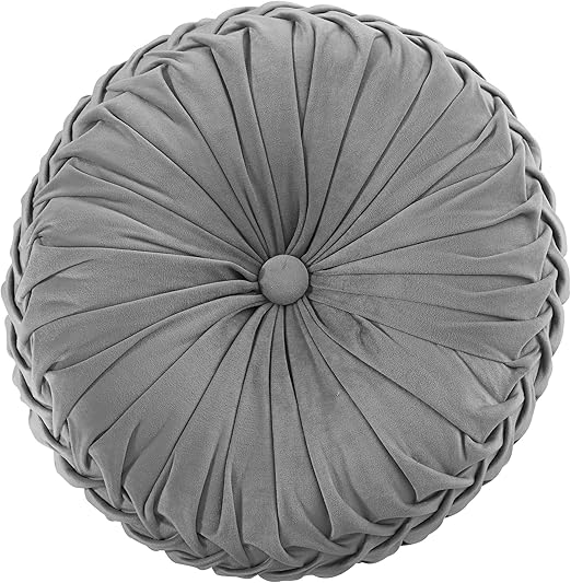 Amazon Com Cassiel Home 14 5 Pintuck Round Throw Pillow
